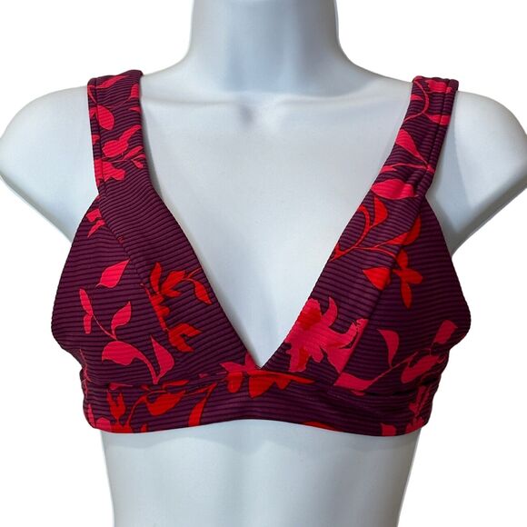 Seafolly Florence Textured Ribbed Two Piece Swimsuit Purple/Red Women 6 NWOT - Picture 4 of 9